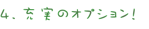 充実のオプション